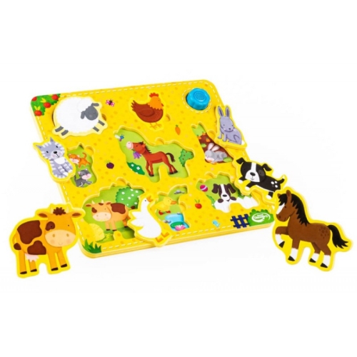 Puzzle dźwięki wokół nas zwierzęta Dumel DG 82702